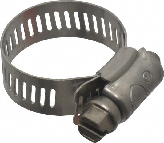 Ideal Tridon 620012706 Worm Gear Clamp SAE 12, 9/16 to 1-1/4" Dia, Stainless Steel Band
