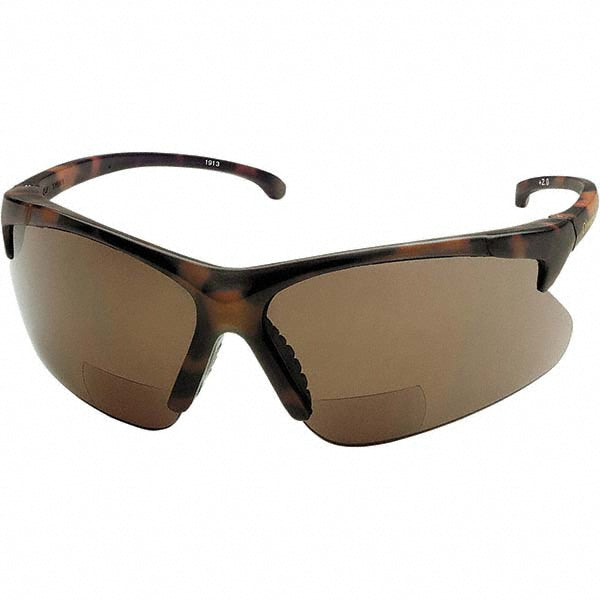 KleenGuard 19874 Magnifying Safety Glasses +2, Brown Lenses, Scratch Resistant
