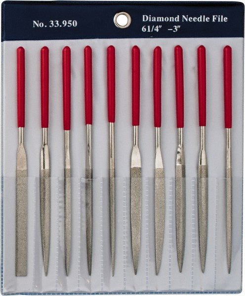 Grobet 33.950 File Set 10 Pc, Diamond