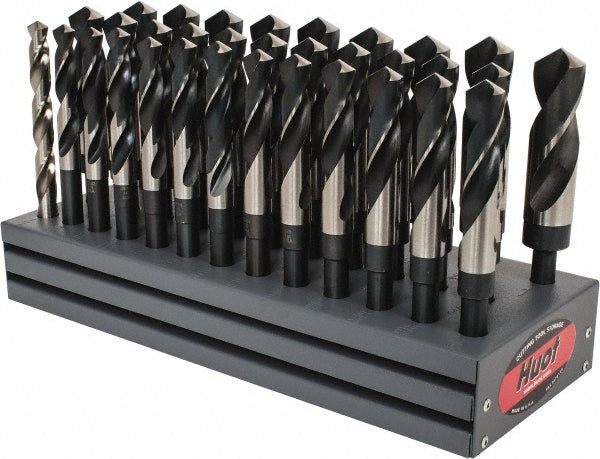 Triumph Twist Drill 090599 Drill Bit Set  Reduced Shank Drill Bits,  33 Pc,  1.0000" Drill Bit Size,  118 deg, High-Speed Steel