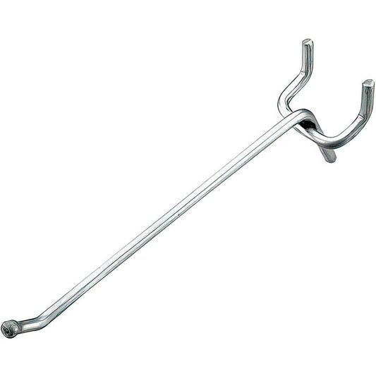 Onward 23104XR Pegboard Hooks Hook Type Single Hook  Mount Type Pegboard  Material Metal  Projection 6in  Finish Zinc  For Peg Hole Diameter 0.25