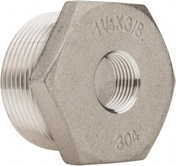 Merit Brass K414-2006 Pipe Bushing 1-1/4 x 3/8", 304 Stainless Steel