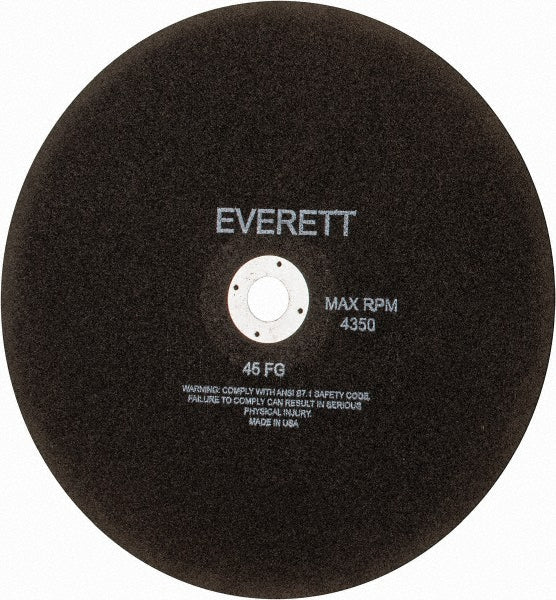 Everett 45FG-14 DRY Cut-Off Wheel 14" Dia, 1/8" Thick, 1" Hole, Aluminum Oxide