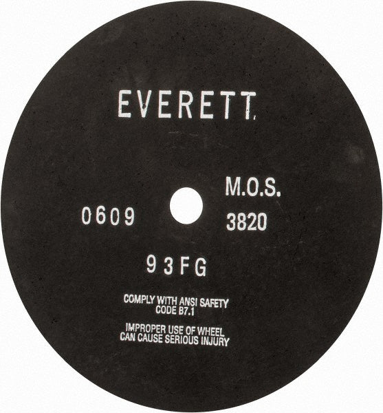 Everett 93FG-12 WET Cut-Off Wheel 12" Dia, 3/32" Thick, 1" Hole