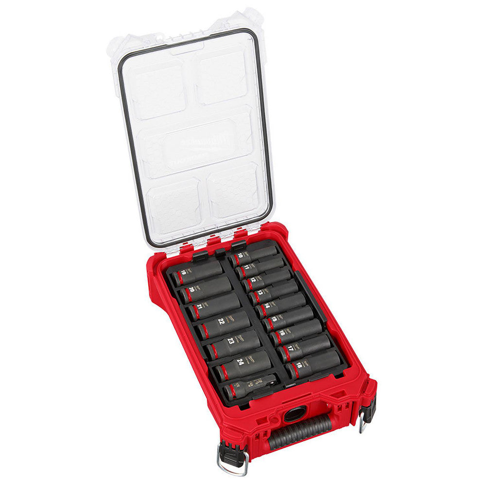 Milwaukee Tool 49-66-6803 Impact Socket Set 16 Pc, 1/2" Drive