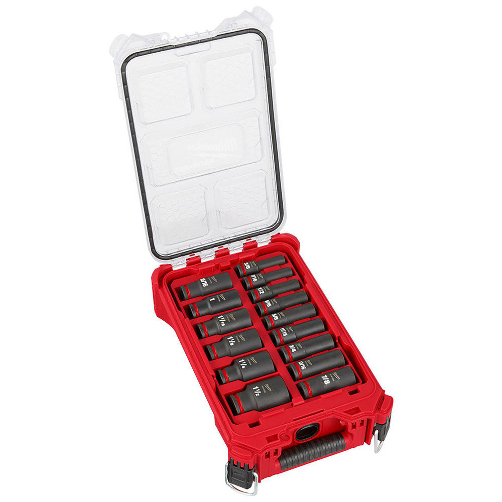 Milwaukee Tool 49-66-6802 Impact Socket Set 15 Pc, 1/2" Drive