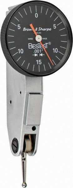 TESA Brown & Sharpe 599-7029-5 Dial Test Indicators 0.03 Max, 0-15-0, Horizontal