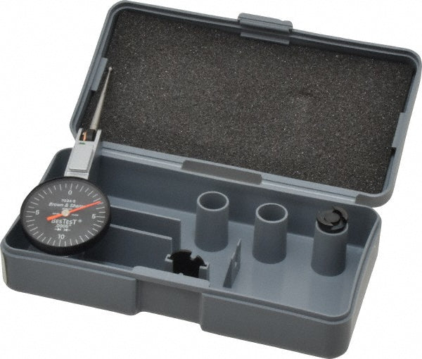 TESA Brown & Sharpe 599-7034-5 Dial Test Indicators 0.02 Max, 0-10-0, Horizontal