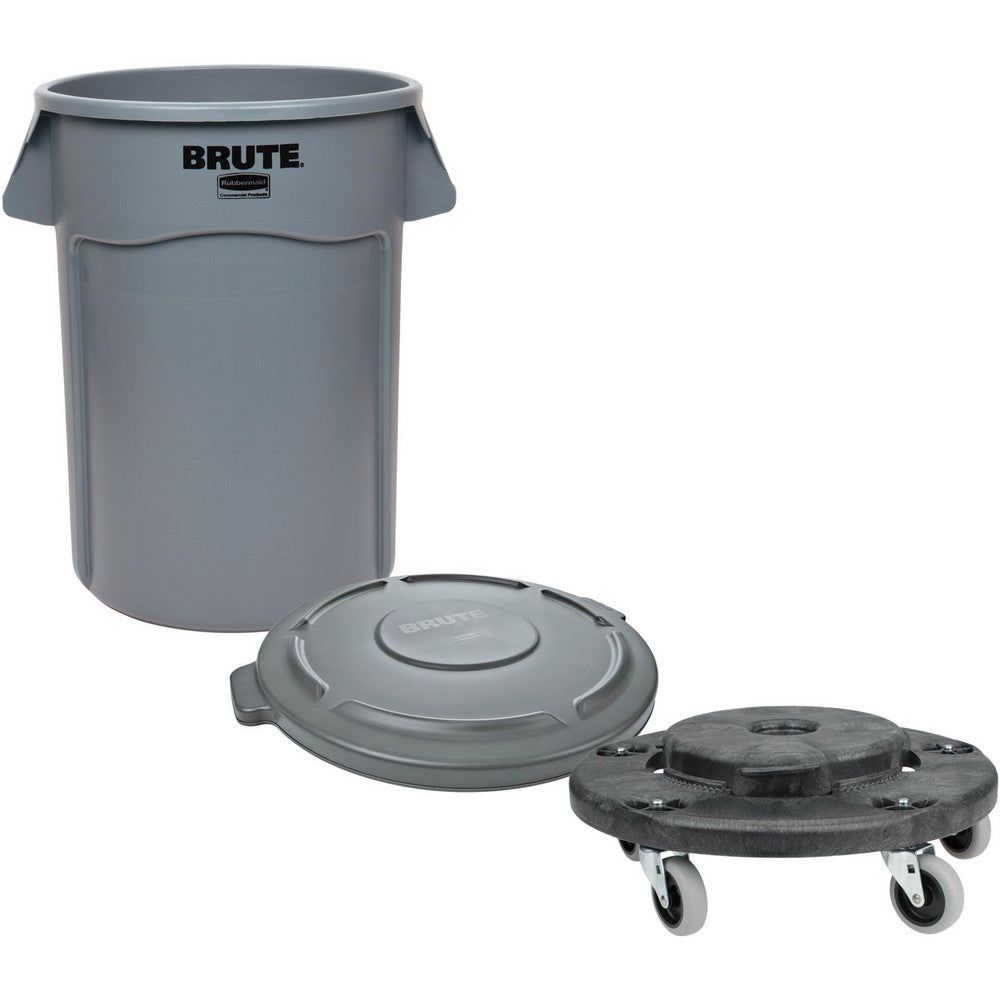 Rubbermaid 8809712/0979354 Trash Can 44 gal, Round, Gray