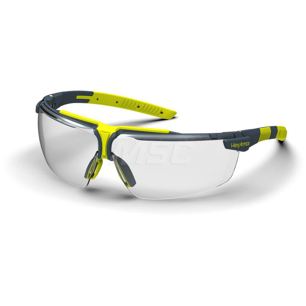 HexArmor 11-19005-09 Safety Glass Anti-Fog & Scratch-Resistant, Polycarbonate, Clear Lenses, Frameless, UV Protection