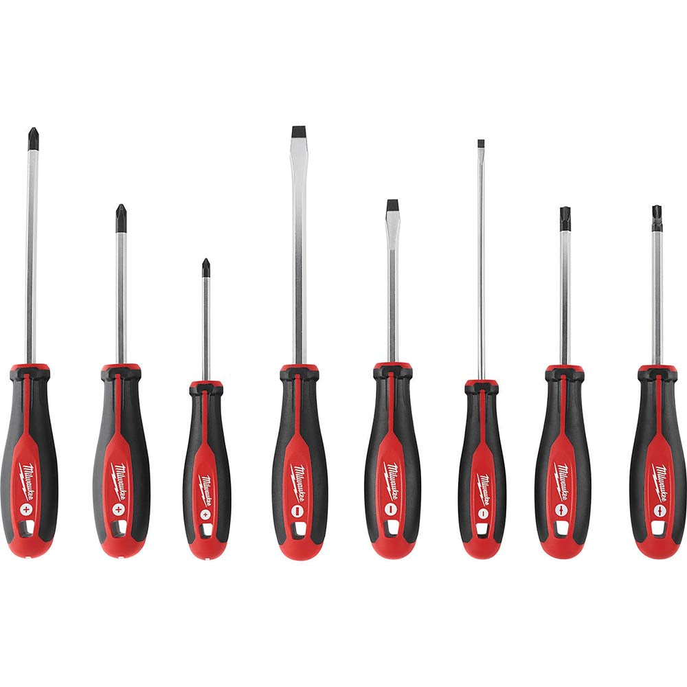 Milwaukee Tool 48-22-2708 Screwdriver Set 5 Pc, Philips, Square & Slotted