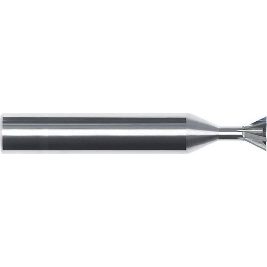 Internal Tool 86-1110 Dovetail Cutters Included Angle 60  Cutter Diameter (Inch) 3/8  Cutter Diameter (Decimal Inch) 0.3750  Cutting Width (Decimal Inch) 0.0800  Cutter Material Solid Carbide  Weldon Flat No