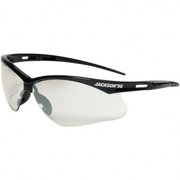 Jackson Safety 50004 Safety Glasses Scratch-Resistant, Polycarbonate, Clear Mirror Lenses, Full-Framed