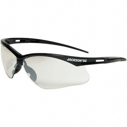 Jackson Safety 50004 Safety Glasses Scratch-Resistant, Polycarbonate, Clear Mirror Lenses, Full-Framed