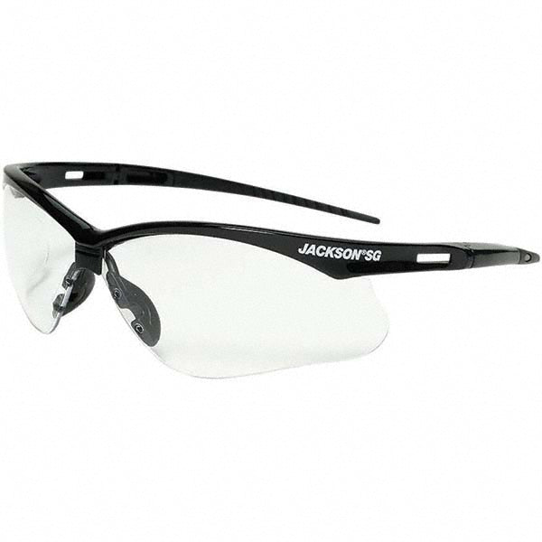 Jackson Safety 50000 Safety Glasses Scratch-Resistant, Polycarbonate, Clear Lenses, Full-Framed