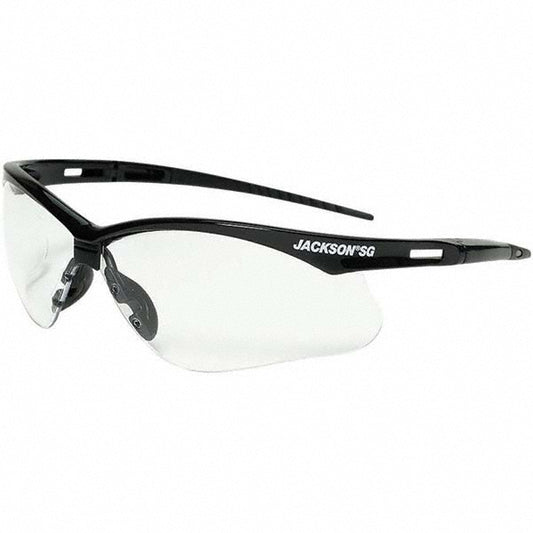 Jackson Safety 50000 Safety Glasses Scratch-Resistant, Polycarbonate, Clear Lenses, Full-Framed