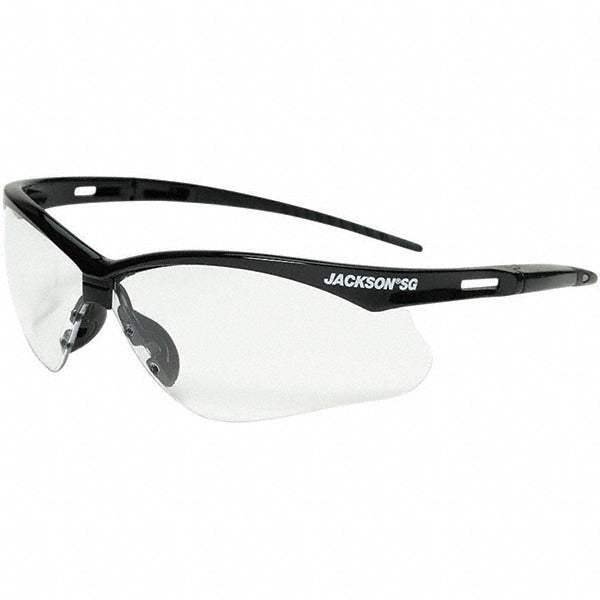 Jackson Safety 50001 Safety Glasses Anti-Fog & Scratch-Resistant, Polycarbonate, Clear Lenses, Full-Framed