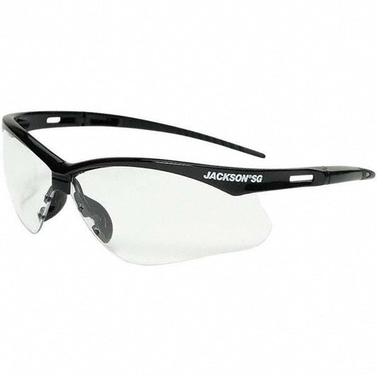 Jackson Safety 50001 Safety Glasses Anti-Fog & Scratch-Resistant, Polycarbonate, Clear Lenses, Full-Framed