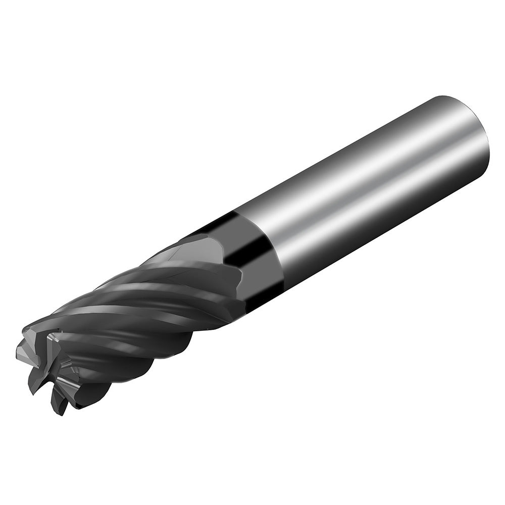 Sandvik Coromant 8037014 Corner Radius End Mill 1/2" Dia, 1-1/4" LOC, 0.0150" Radius, 7 Flute, Solid Carbide