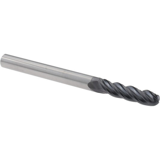 Sandvik Coromant 8045852 Ball End Mill 1/4" Dia, 1-1/4" LOC, 4 Flute, Solid Carbide