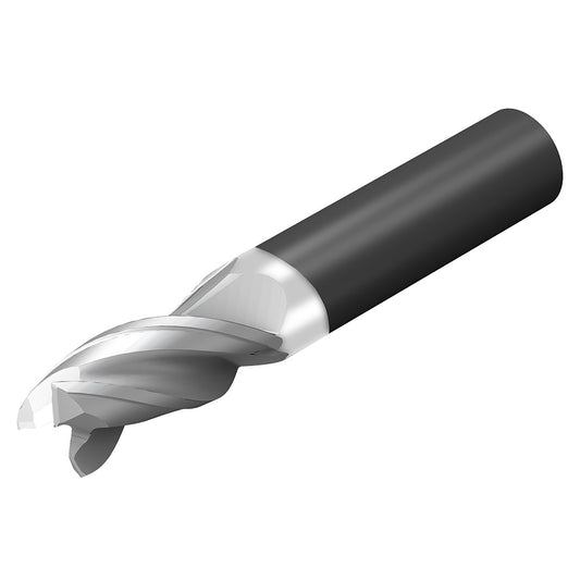 Sandvik Coromant 8037363 Square End Mill 1/4" Dia, 3/4" LOC, 3 Flute, Solid Carbide