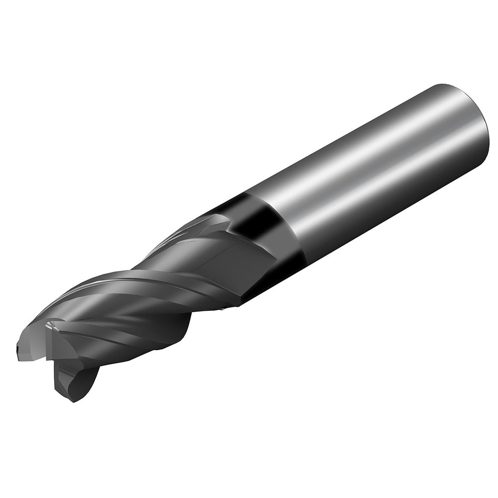 Sandvik Coromant 8035608 Square End Mill 3/8" Dia, 1/2" LOC, 3 Flute, Solid Carbide