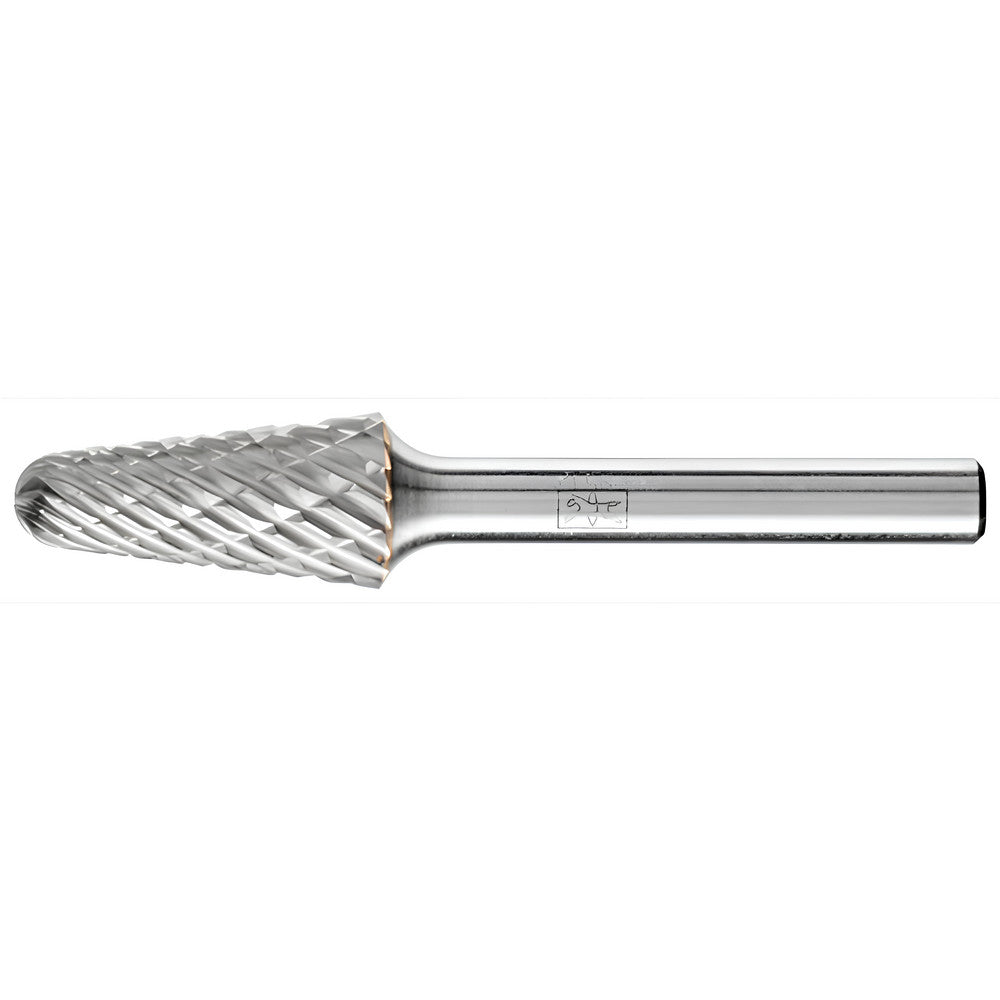 PFERD 21728014 Abrasive Bur SL-4, 1/2" Cut Dia, Cone with Radius End, OMNI Cut