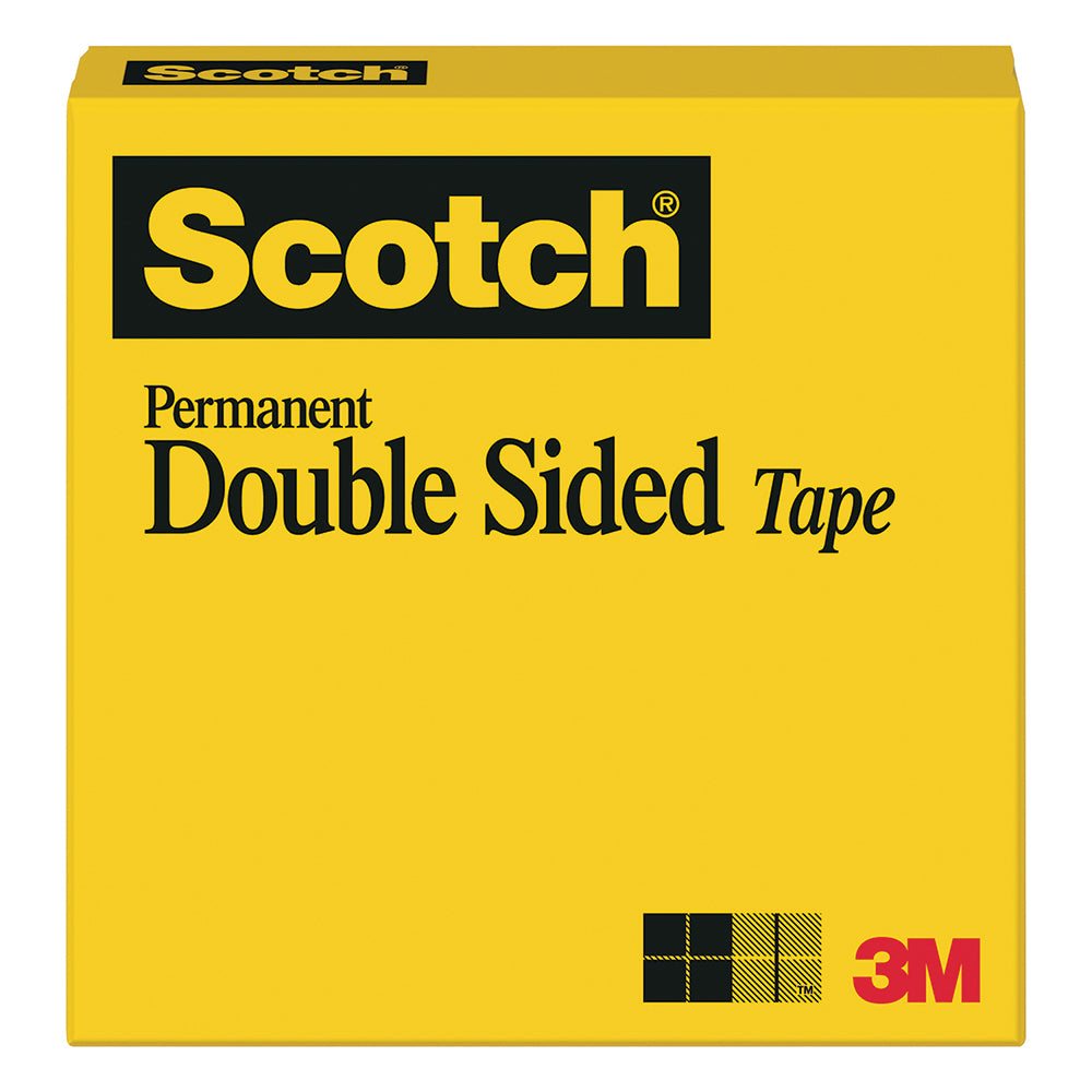 Scotch 7000050055 Transparent Double-Sided Acetate Tape 1/2" Wide, 900 yd Long, 3" Thick, Acrylate Adhesive