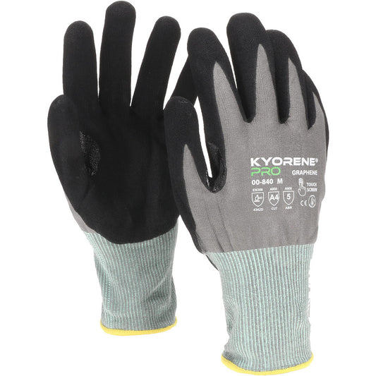 Kyorene Pro 00-840-M Cut, Puncture & Abrasion-Resistant Gloves Kyorene Pro 00-840, Size Medium, ANSI Cut A4, ANSI Puncture 4, Microfoam Nitrile, Kyorene & Graphene