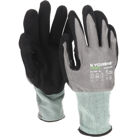 Kyorene Pro 00-840-XL Cut, Puncture & Abrasion-Resistant Gloves Kyorene Pro 00-840, Size X-Large, ANSI Cut A4, ANSI Puncture 4, Microfoam Nitrile, Kyorene & Graphene