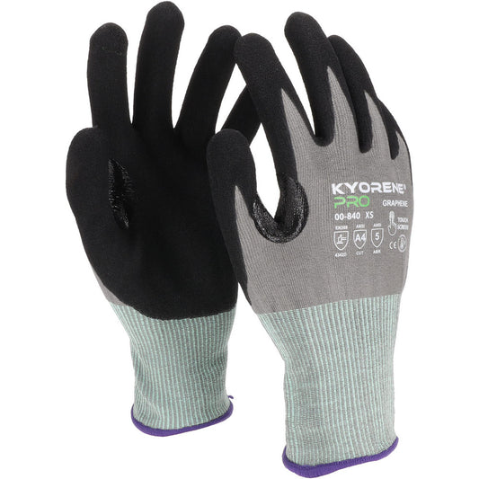 Kyorene Pro 00-840-XS Cut, Puncture & Abrasion-Resistant Gloves Kyorene Pro 00-840, Size X-Small, ANSI Cut A4, ANSI Puncture 4, Microfoam Nitrile, Kyorene & Graphene