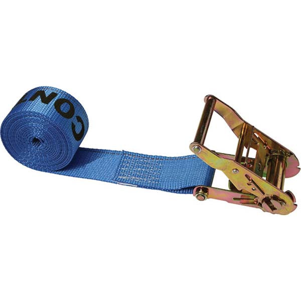 US Cargo Control 5315FE-BLU Polyester Ratchet Strap Tie Down 15' Long, 2" Wide, 4400 lb Breaking Strength, 1467 lb Load Capacity