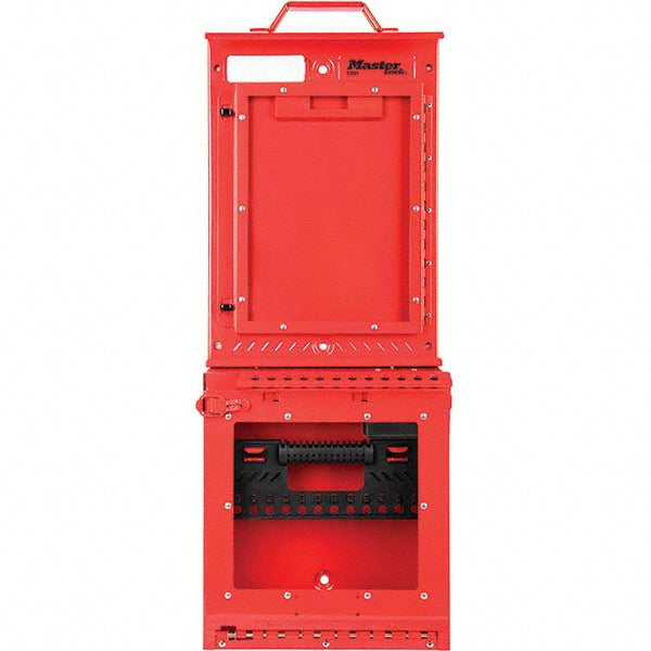 Master Lock S3500 Group Lockout Boxes Portable/Wall Mount Portable & Wall Mount  Maximum Number of Padlocks 12  Color Red  Box Material Stainless Steel  Overall Height 31in  Number of Key Hooks 12