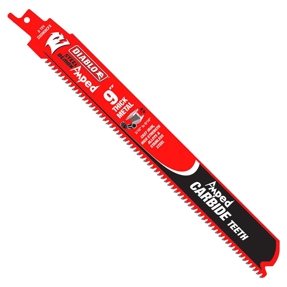 DIABLO DS0908CFA Reciprocating Saw Blade 0.049" Wide, Carbon Steel
