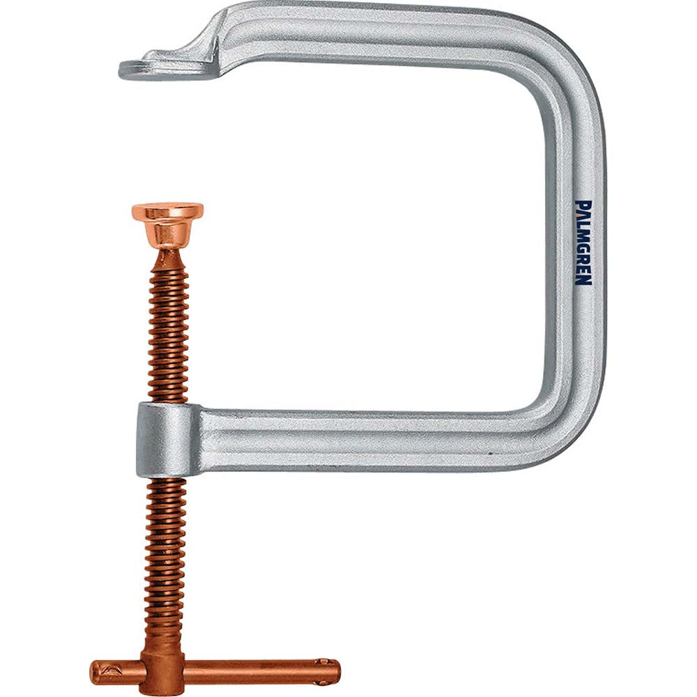 Palmgren 9629234 C-Clamp 4" Max Opening, 6-1/4" Throat Depth, Regular-Duty