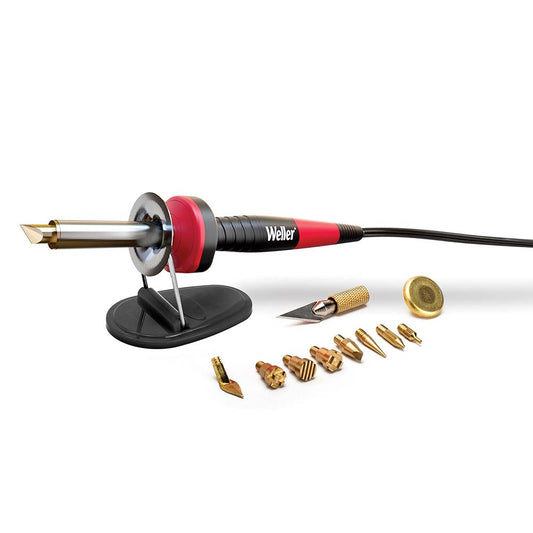Weller WLIWBK2512A Soldering Iron & Torch Kits Type Soldering Iron Kit Contents Conical Tip 0.8mm (WLTC08IR60) 6 PC Solder Aid Kit Soldering Iron Storage Case Iron Stand Weller Xcelite 4.75" Tweezers 60W Soldering Iron Soldering Accessory Kit Weller Xcelite Wire