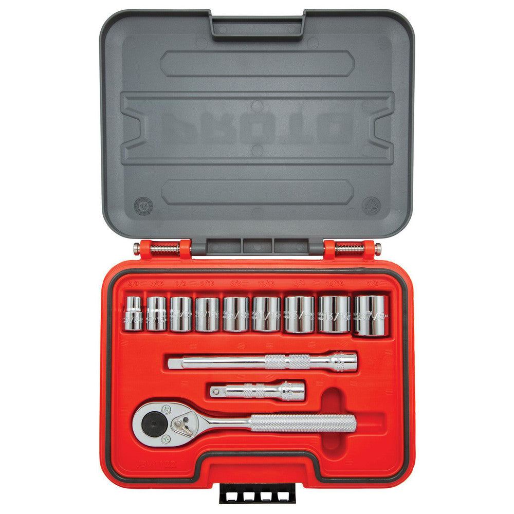 Proto J52112S Socket Set 12 Pc, 3/8 to 7/8" Socket