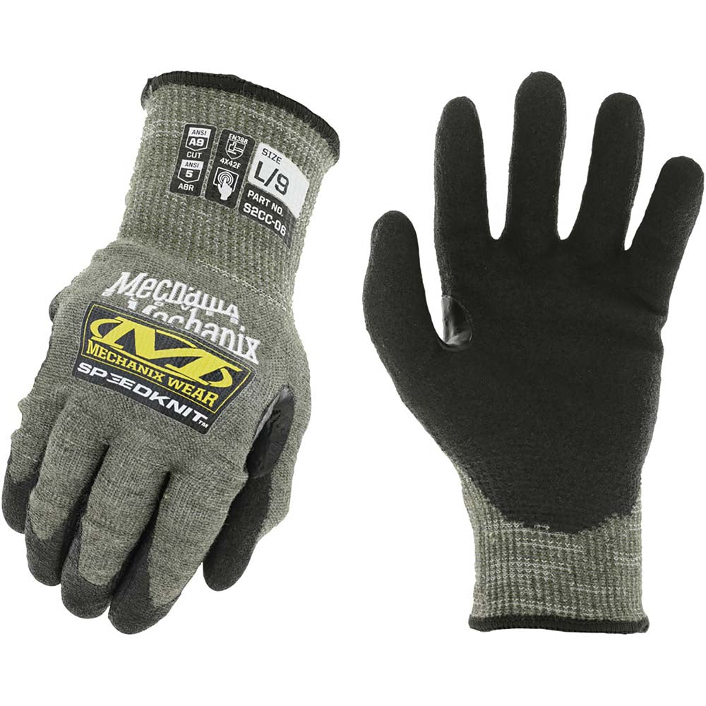 Mechanix Wear S2CC-06-009 Cut & Abrasion-Resistant Gloves Size L, ANSI Cut A9, Urethane, HPPE