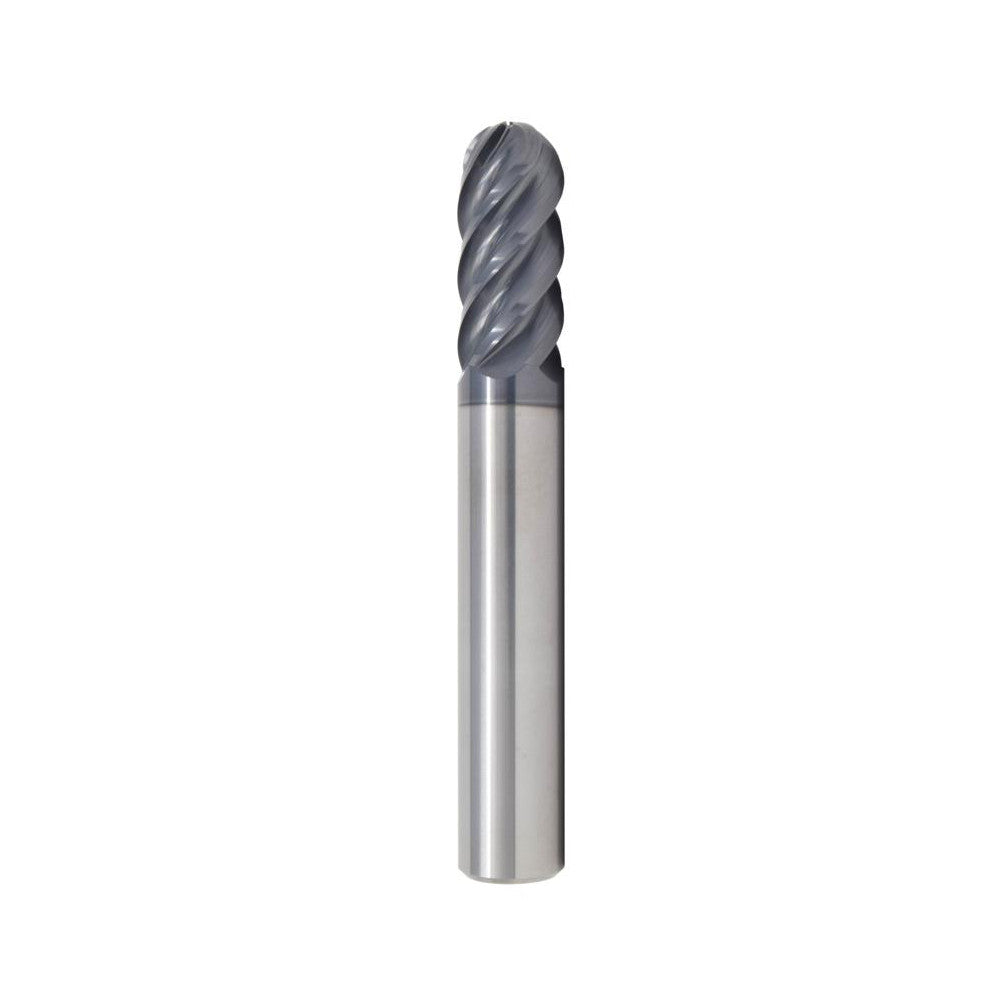 Kyocera SGS Precision Tools 32502 Ball End Mill 3/8" Dia, 1" LOC, 5 Flute, Solid Carbide
