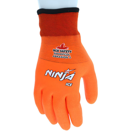 MCR Safety N9690FCOXL Cut, Puncture & Abrasion-Resistant Gloves Ninja® Ice N9690FCO, Size X-Large, ANSI Cut A3, ANSI Puncture 2, HPT, Terrycloth