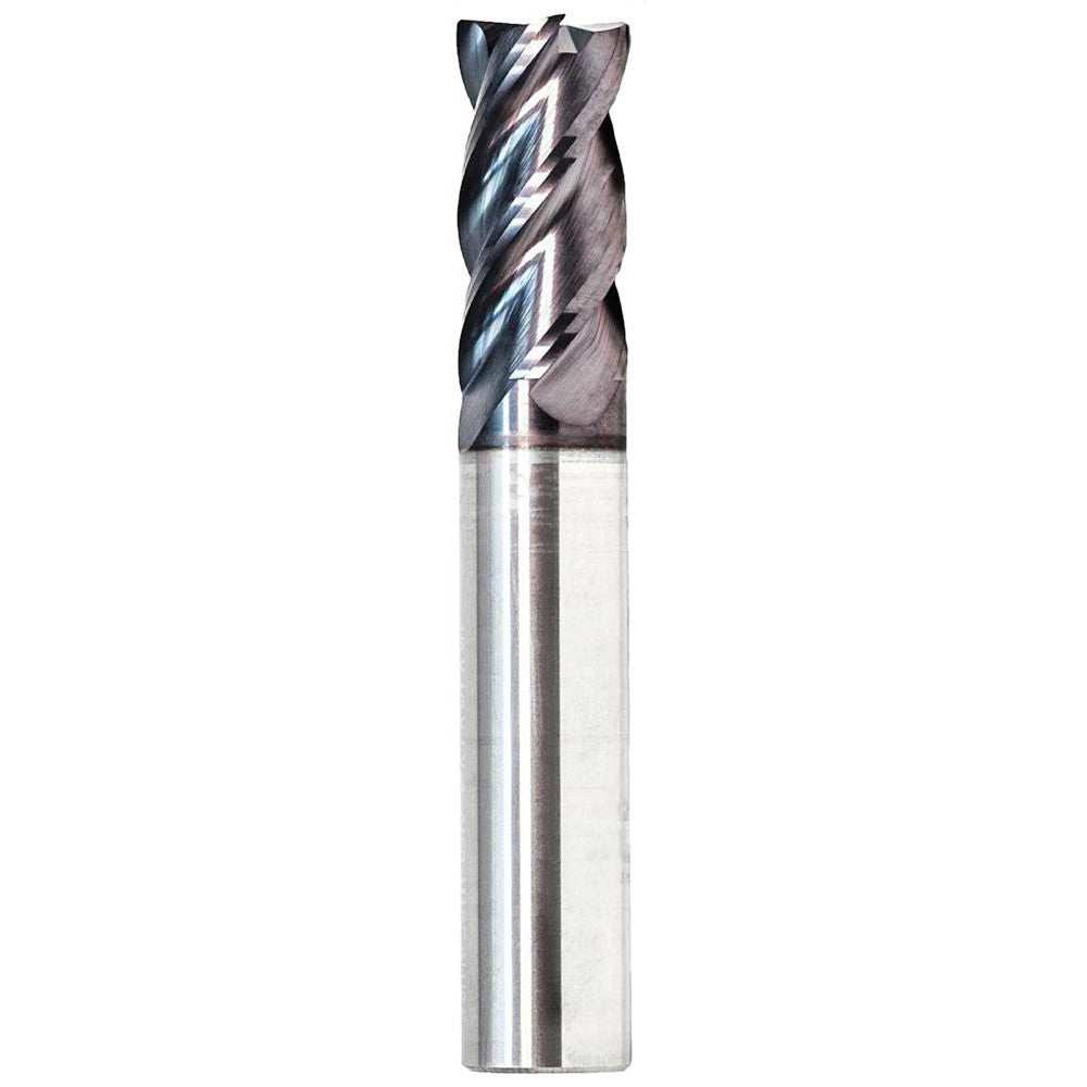 GWS 120542 Corner Radius End Mill 1/8" Dia, 7/8" LOC, 0.0050" Radius, 4 Flute, Solid Carbide