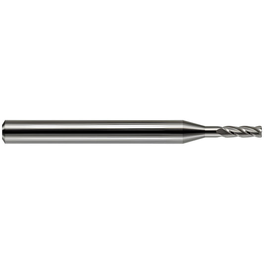 Harvey Tool 877708-C3 Corner Radius End Mill 1/8" Dia, 3/8" LOC, 0.0100" Radius, 4 Flute, Solid Carbide