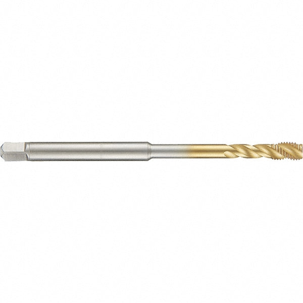 Guhring 9042840063500 Spiral Flute Tap 1/4-28, UNF, 3 Flute, Modified Bottoming, 2B Class of Fit, High Speed Steel, TiN Finish