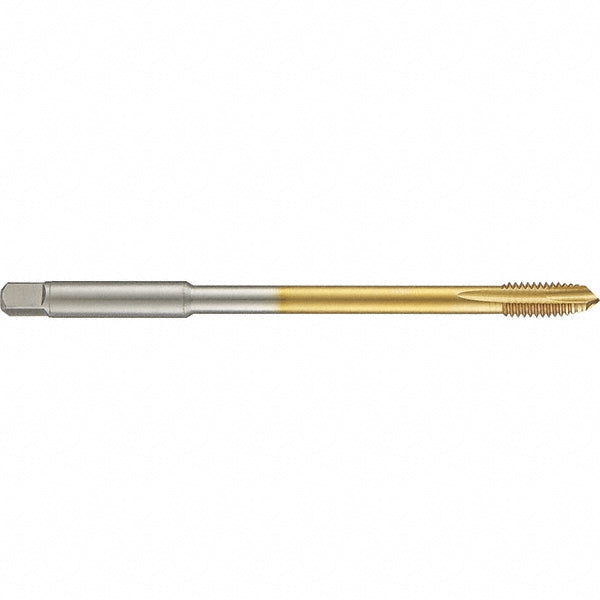 Guhring 9042850127000 Spiral Point Tap 1/2-13 UNC, 4 Flutes, Plug, 2B Class of Fit, High Speed Steel, TiN Coated