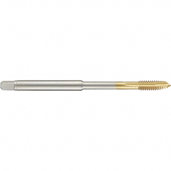 Guhring 9042820063500 Spiral Point Tap 1/4-28 UNF, 3 Flutes, Plug, 2B Class of Fit, High Speed Steel, TiN Coated