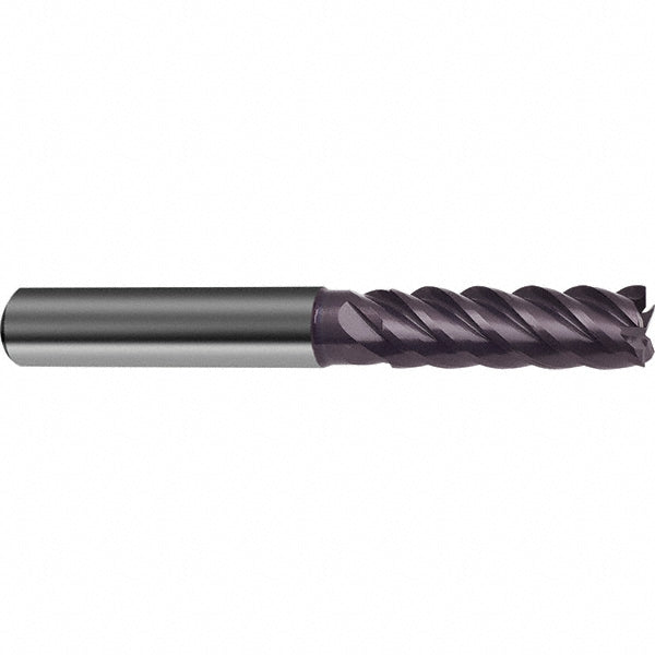 Guhring 9067760095200 Roughing & Finishing End Mill 3/8" Dia, 5 Flute, Square End, Solid Carbide