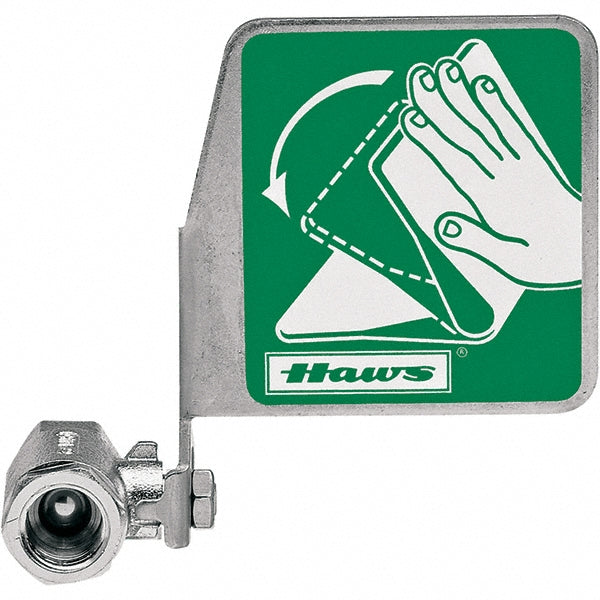 Haws SP229 1/2" Inlet, 7" Long x 5" Wide x 3" High, Stainless Steel Plumbed Wash Station Stay-Open Ball Valve