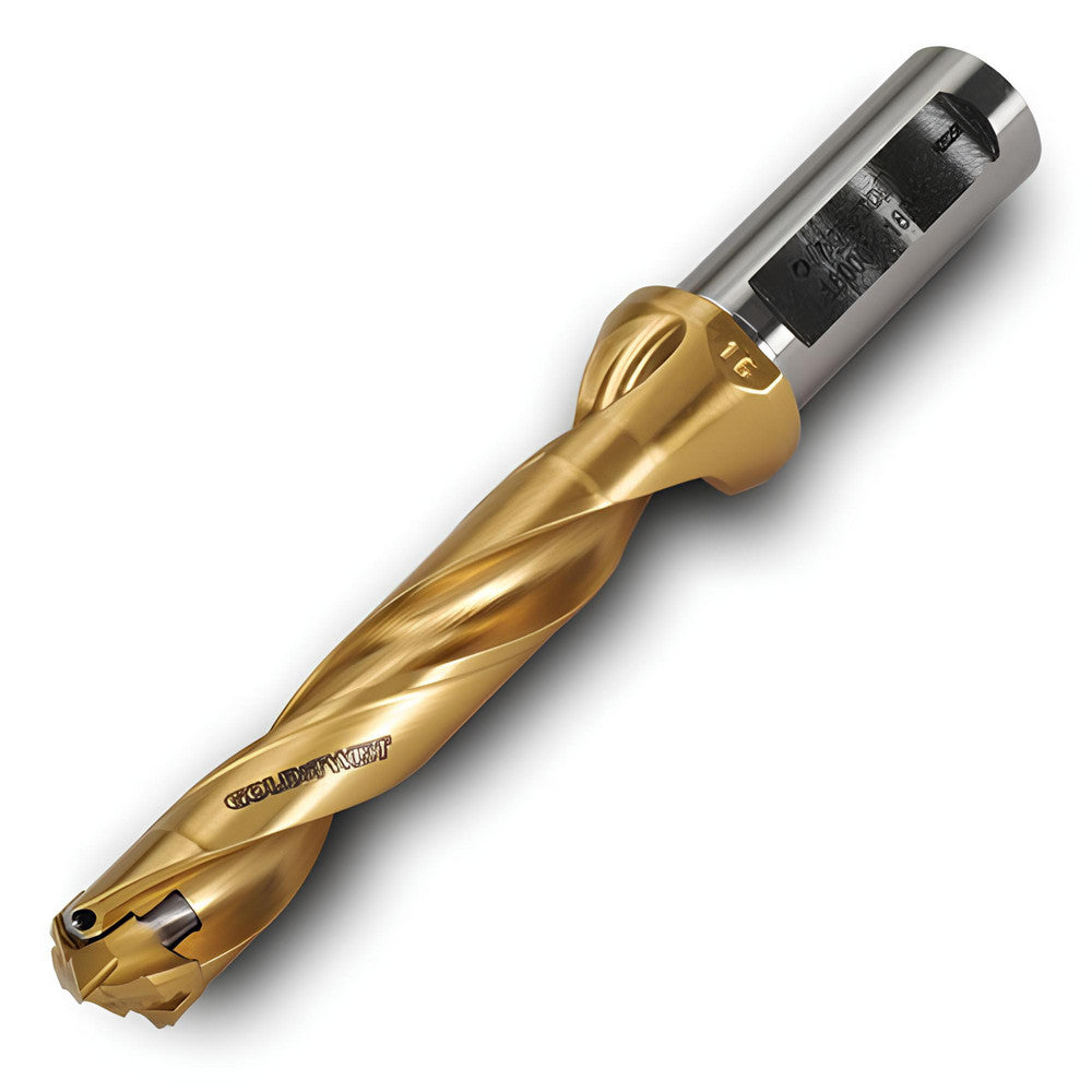 Ingersoll Cutting Tools 3212282 Replaceable-Tip Drill 0.4331 to 0.4488" Dia, 2.17" Max Depth, 5/8" Weldon Flat Shank
