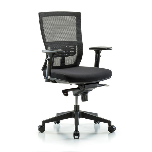 Blue Ridge Ergonomics MSC43428 Mesh Office Task Chair Mesh Fabric, 23" Seat Height, Black