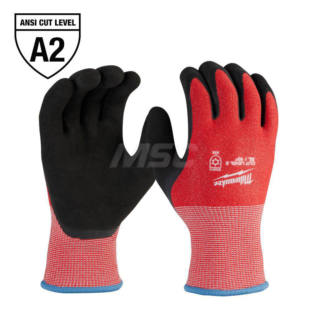 Milwaukee Tool 48-73-7923 Cut & Abrasion-Resistant Gloves Milwaukee 48-73-792, Size X-Large, ANSI Cut A2, ANSI Puncture 0, Nitrile, Nylon & Acrylic